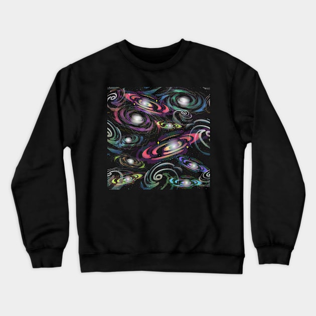 Galaxy 001 Crewneck Sweatshirt by cutequokka